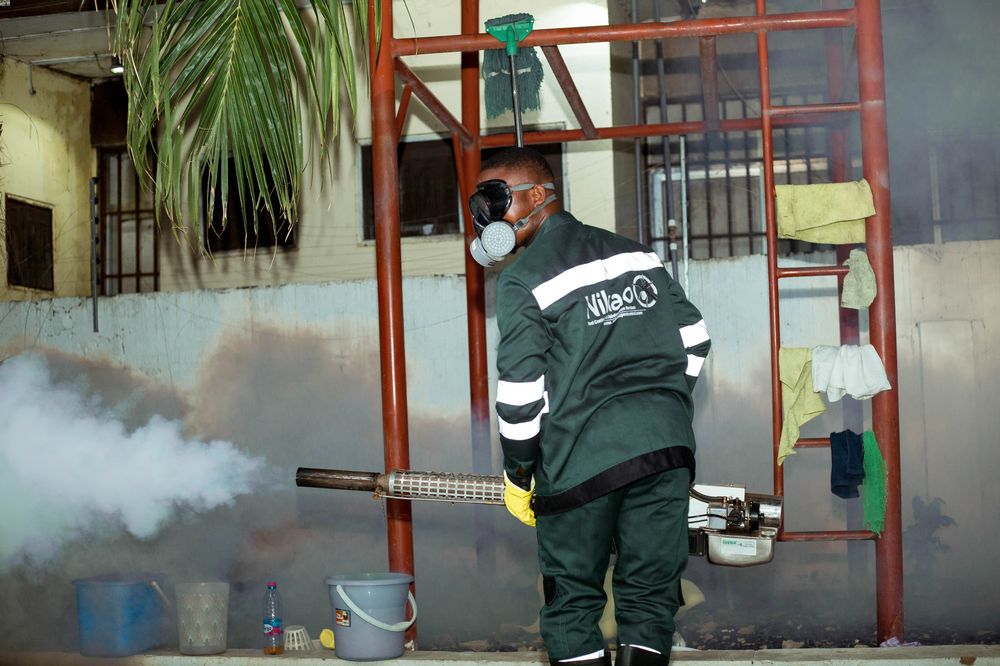 Nikao technician carrying out outdoor fogging