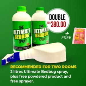 Ultimate Bedbug Spray double pack, 2 litres plus free sprayer - GHS 380