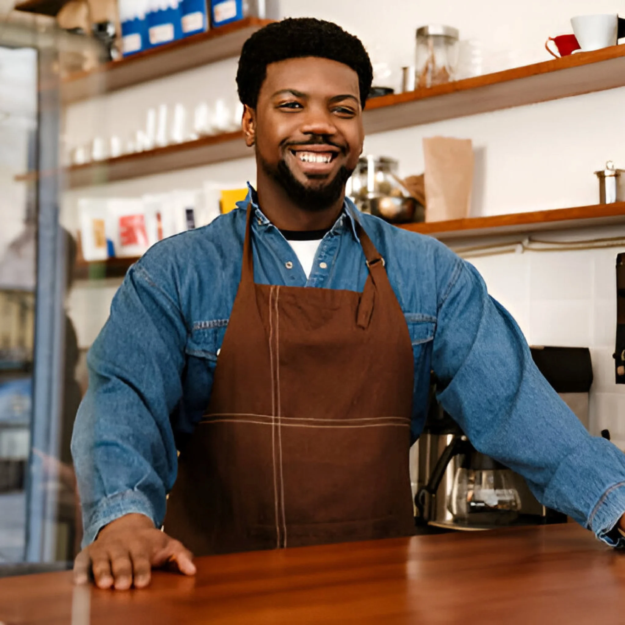 Cafe owner representing commercial pest control services